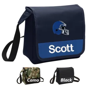 Polyester Thanksgiving sale Bag Embroidered Monogrammed Football Custom Name School Box Cooler, Lunch Canvas Sports Insulated Fabric, Limited-stock deal Personalized Work