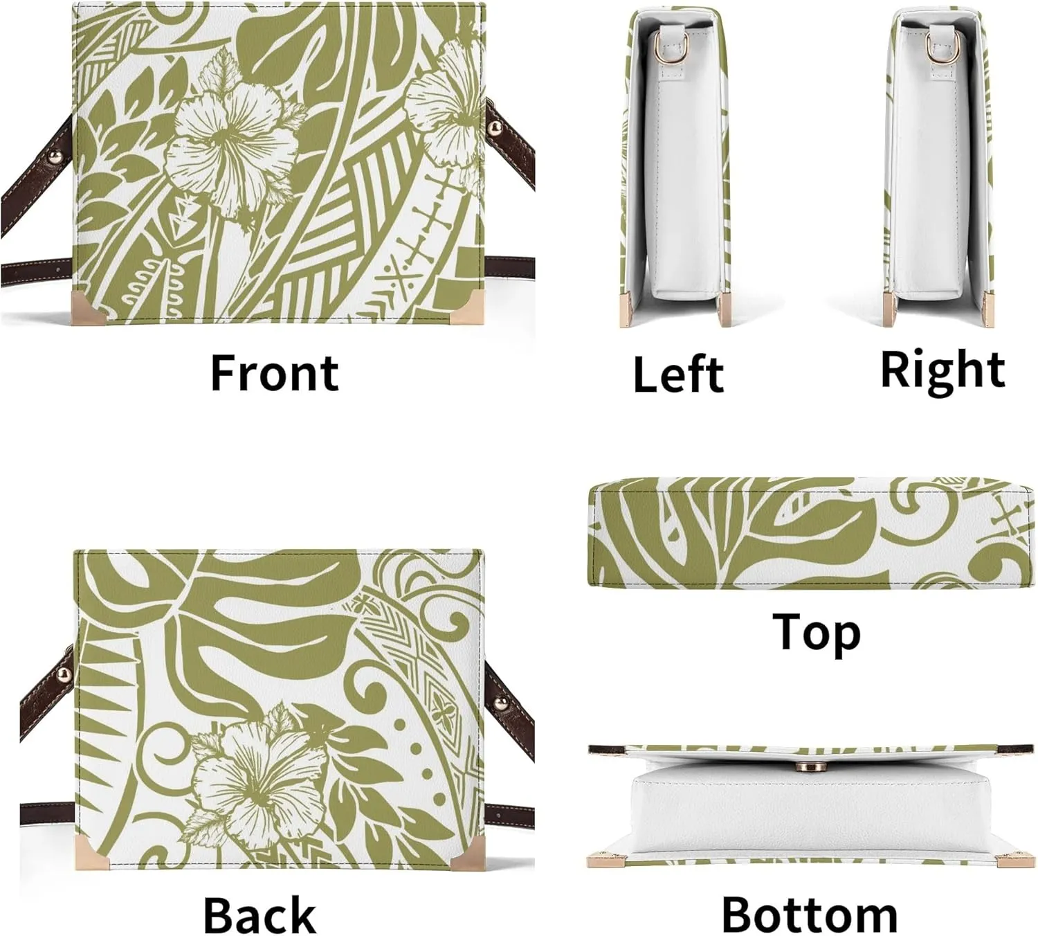 Polynesian Custom Book Storage Bag Pattern Design Rectangular Crossbody Bag Female Student Teen All-Match Women Bag