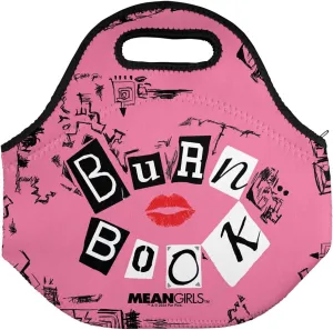 Popfunk Mean Girls Burn Book Soft Neoprene Lunch Bag, Lightweight, Insulated, Reusable for School, Work, Office