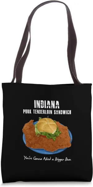 Pork Loin Sandwich Deep Fried Cutlet Hamburger Bun Midwest Tote Bag