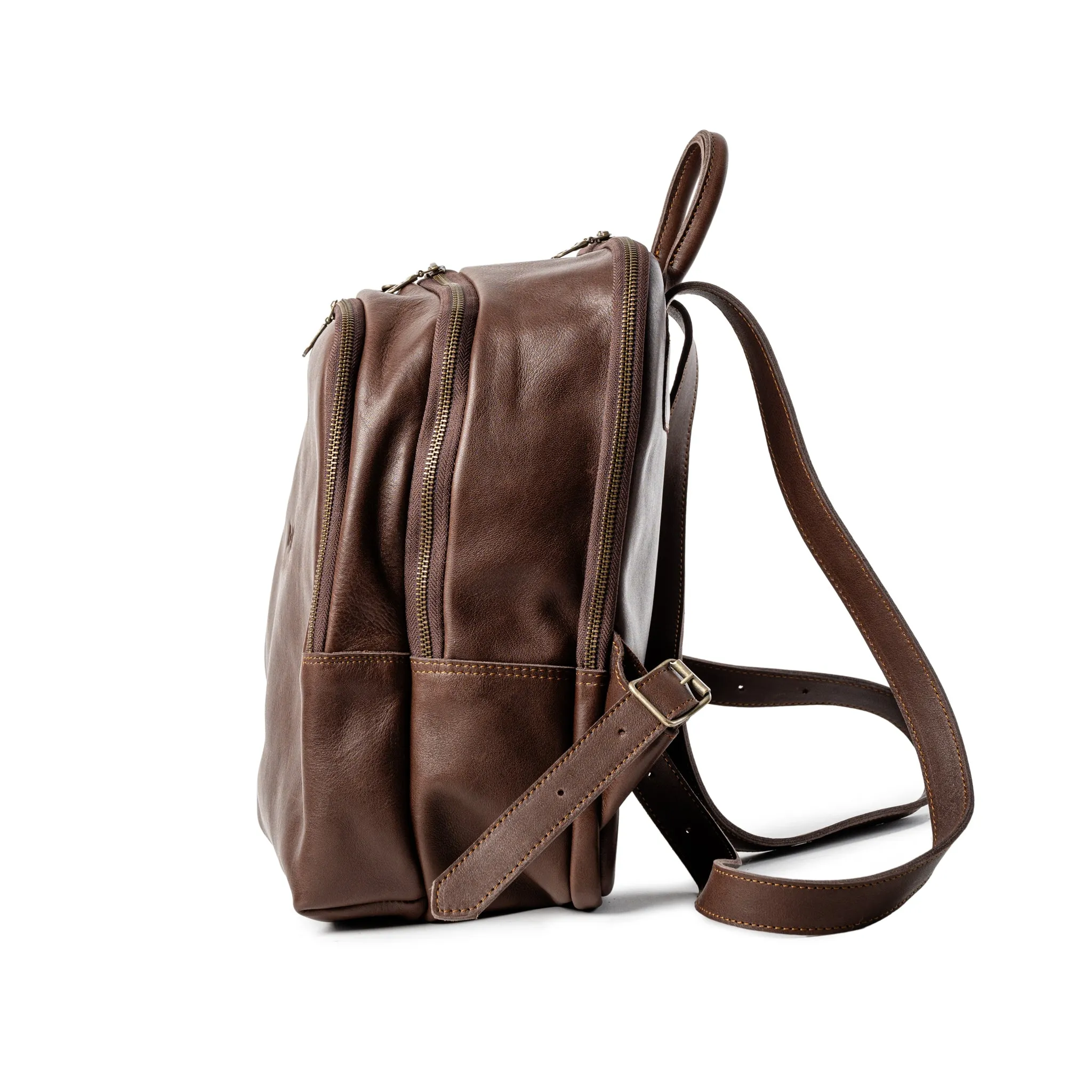 Premium 14" laptop Full Grain Buffalo Leather Backpack