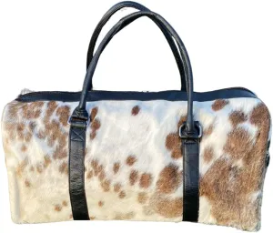 Premium Leather Cowhide Duffel Bag for Travel, Sports, and Gym – Large Capacity Overnight Weekender Luggage Bag