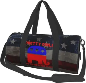 Pretty Girls Vote Republican Vote Red Duffel Bag Gym Bag Travel Sports Tote Large Foldable Beach Swim Yoga5
