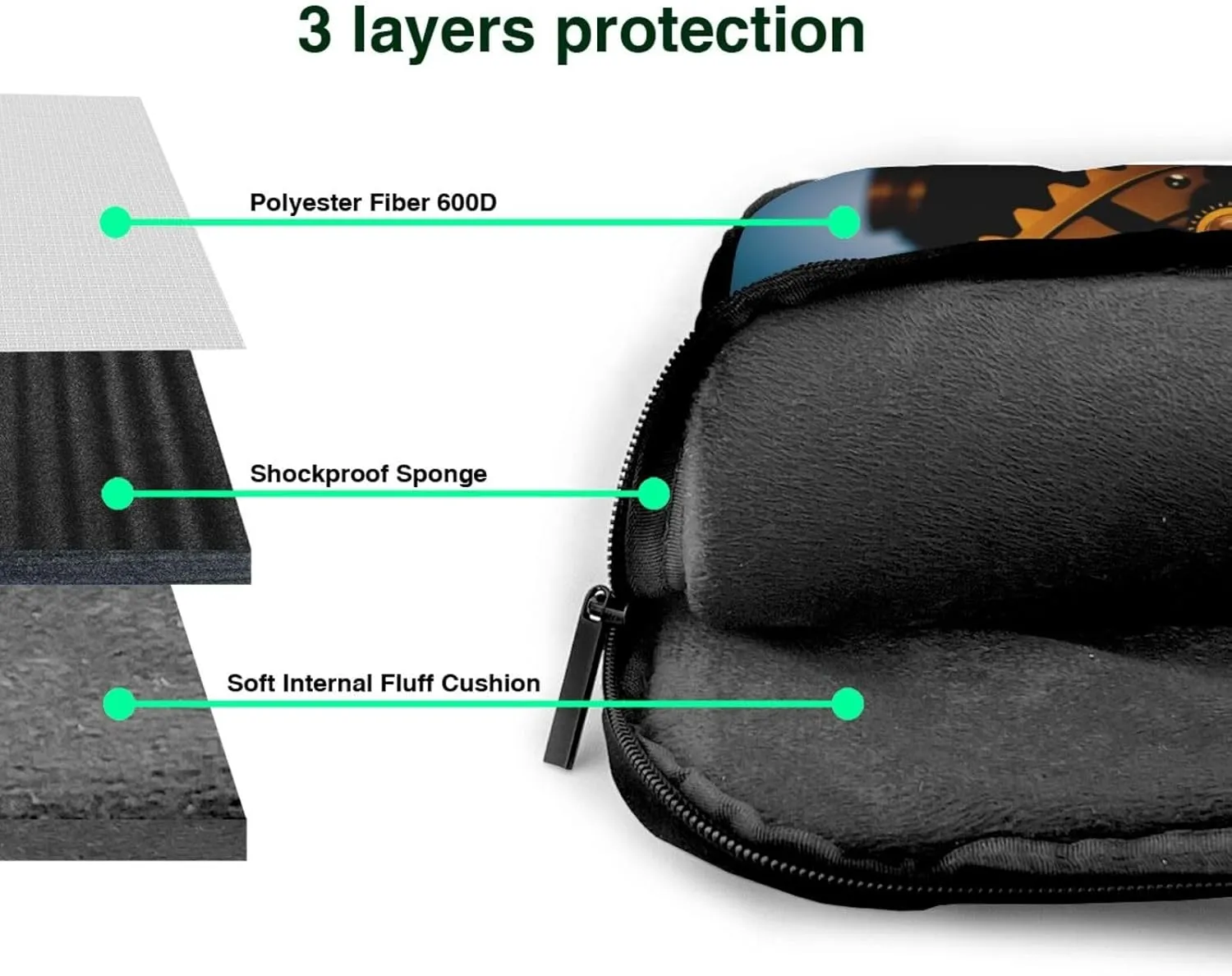 Print Flowers Laptop Shoulder Bag Notebook Computer Case Briefcase With Shoulder Straps And Handle