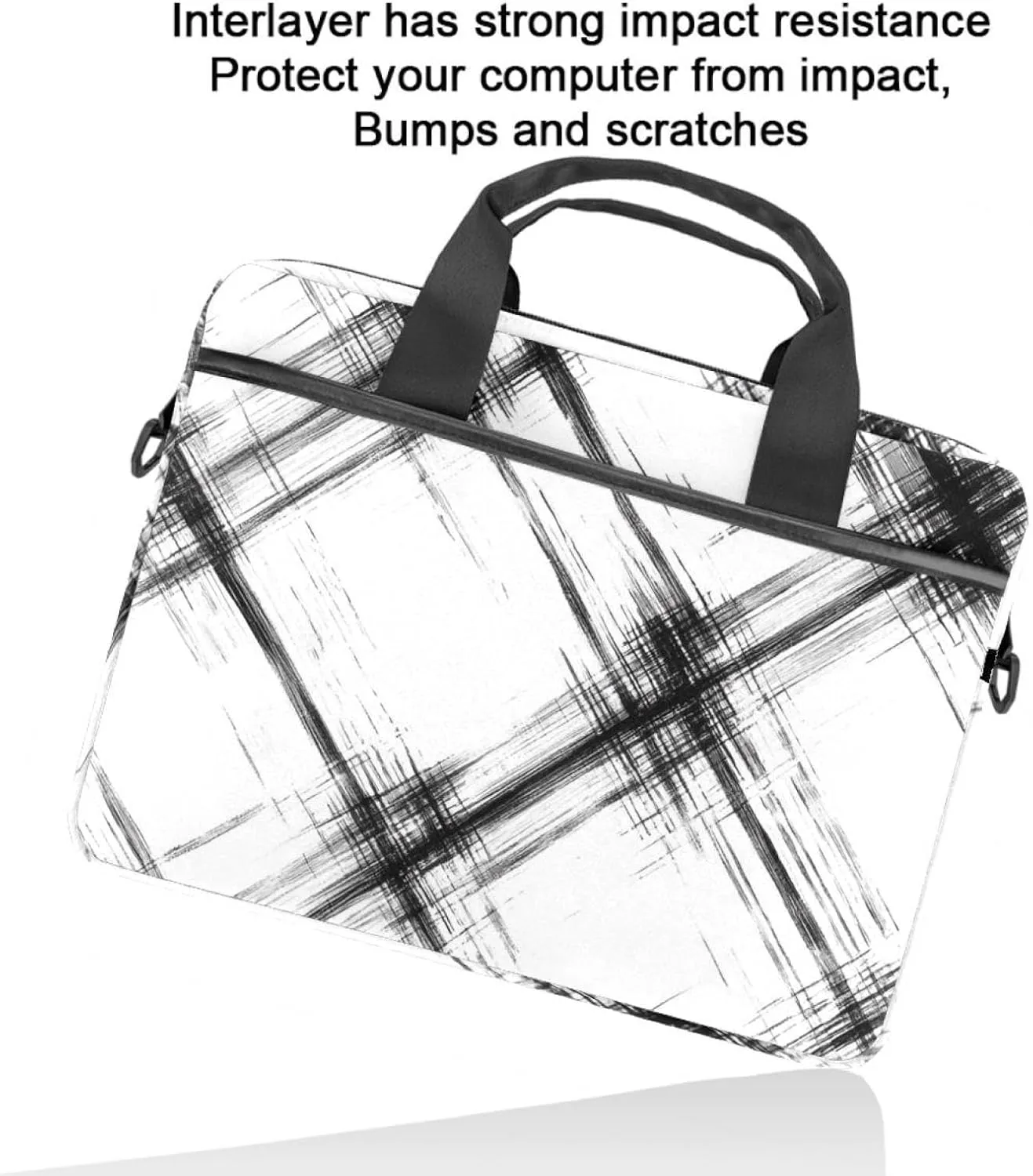 Protective Laptop Shoulder Messenger Bag Boho Small Florals Briefcase Carrying Case Sleeve