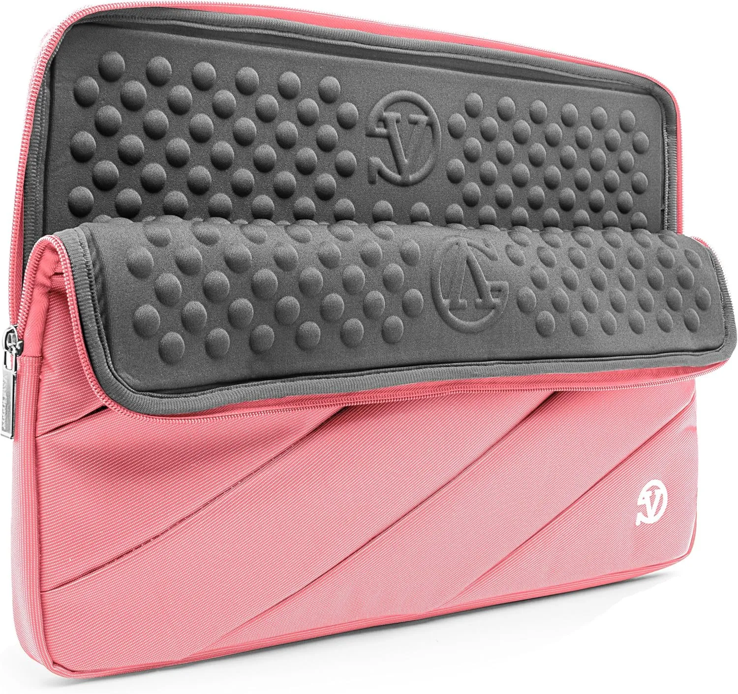 Protective Shock Absorbing Pink Laptop Sleeve for Asus VivoBook, ZenBook, ASUSPRO, Transformer, ROG, TUF, ZenScreen, ChromeBook 14 to 15.6 inch