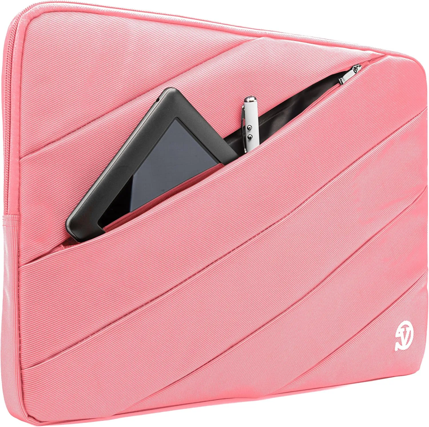 Protective Shock Absorbing Pink Laptop Sleeve for Asus VivoBook, ZenBook, ASUSPRO, Transformer, ROG, TUF, ZenScreen, ChromeBook 14 to 15.6 inch