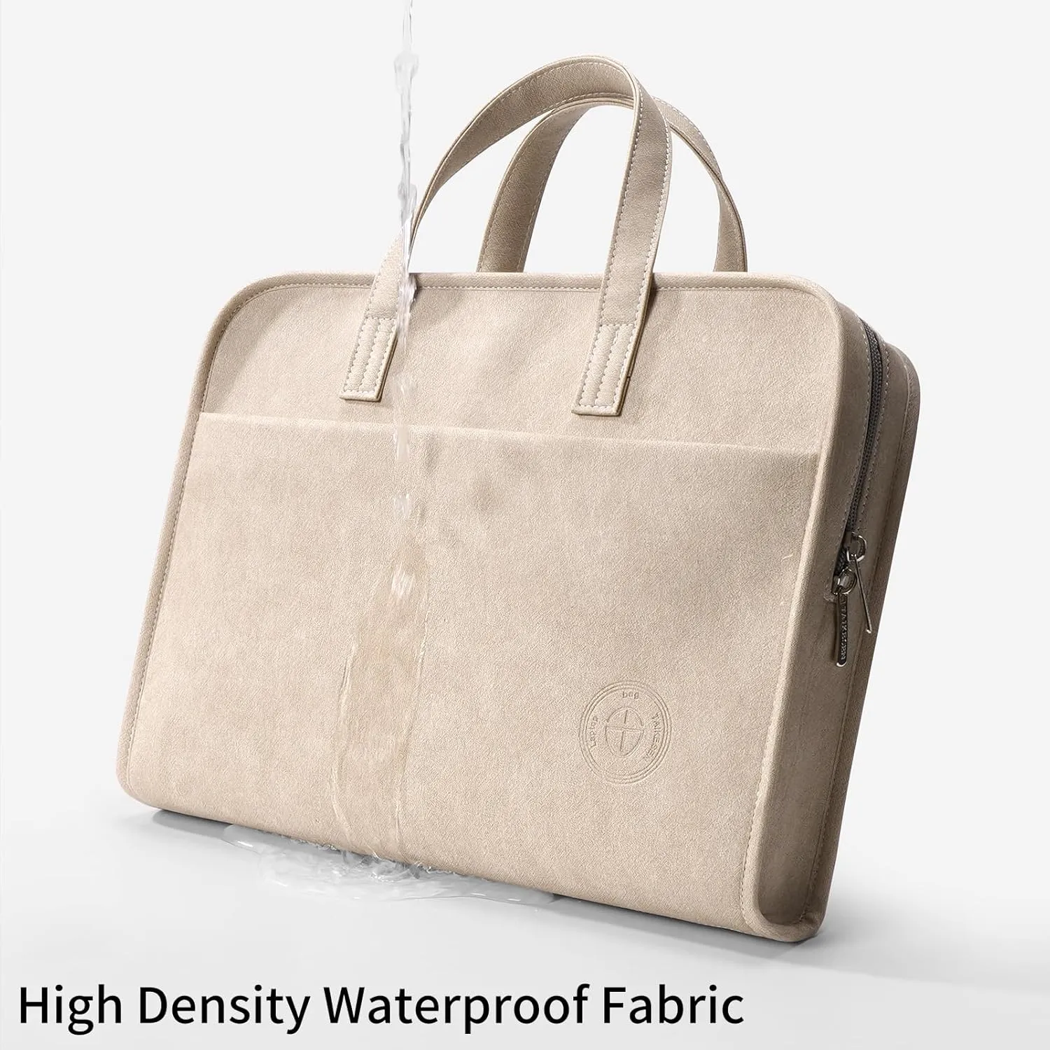 Protective Sleeve Case Bag Compatible with MacBook Pro 16 Inch, 15.6 inch, HP, Dell, Acer Aspire, Asus Notebook, Computer Bag with Shoulder Strap,Pocket,Handle, Khaki