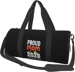 Proud Mom Class Of 2028 Graduate Duffel Bag Gym Bag Travel Sports Tote Large Foldable Beach Swim Yoga3