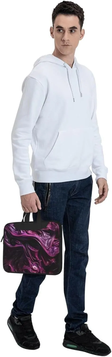 Purple Pigment Laptop Bag Laptop Messenger Shoulder Bag Travel Computer Bag for Women Men