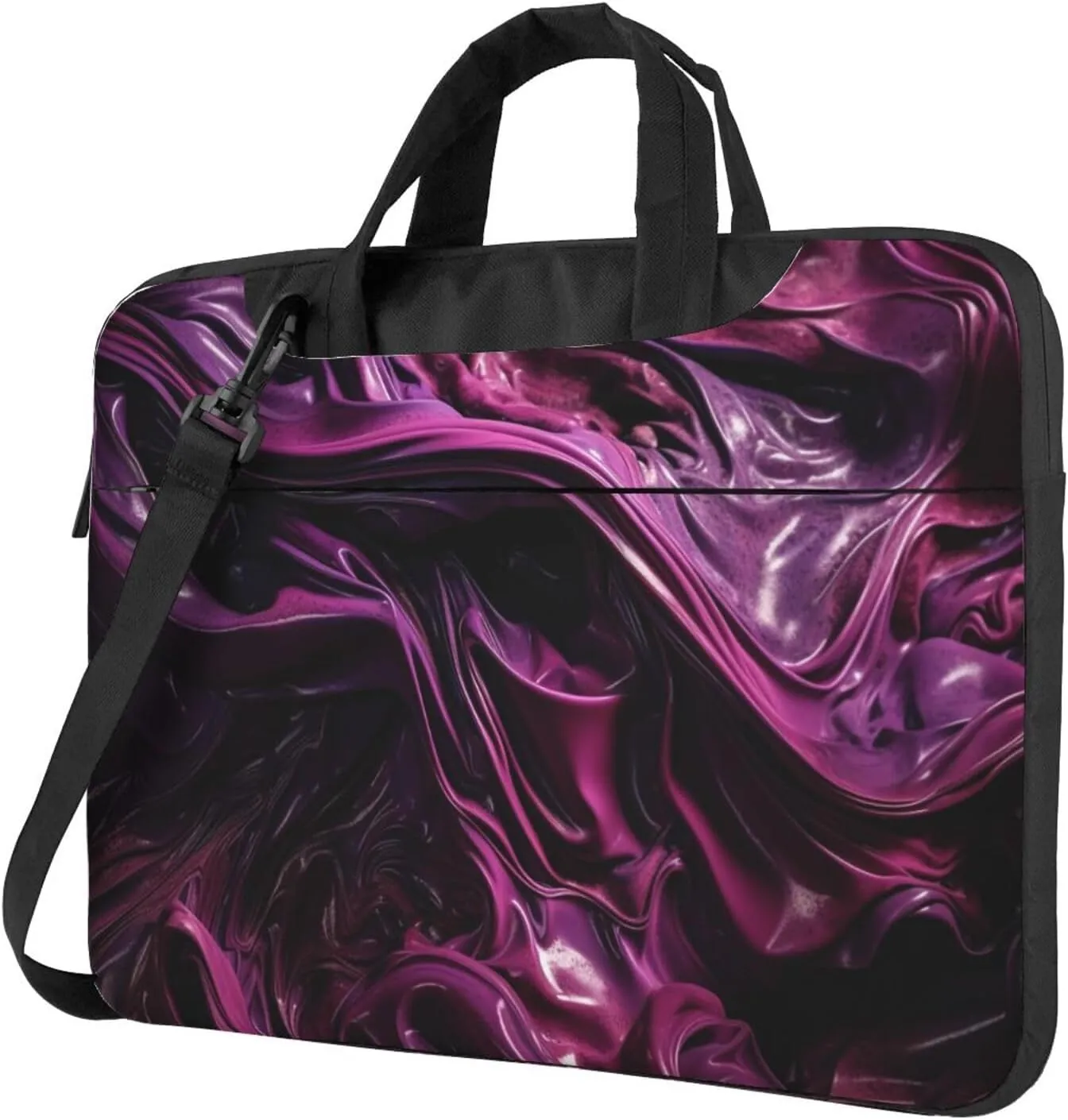 Purple Pigment Laptop Bag Laptop Messenger Shoulder Bag Travel Computer Bag for Women Men