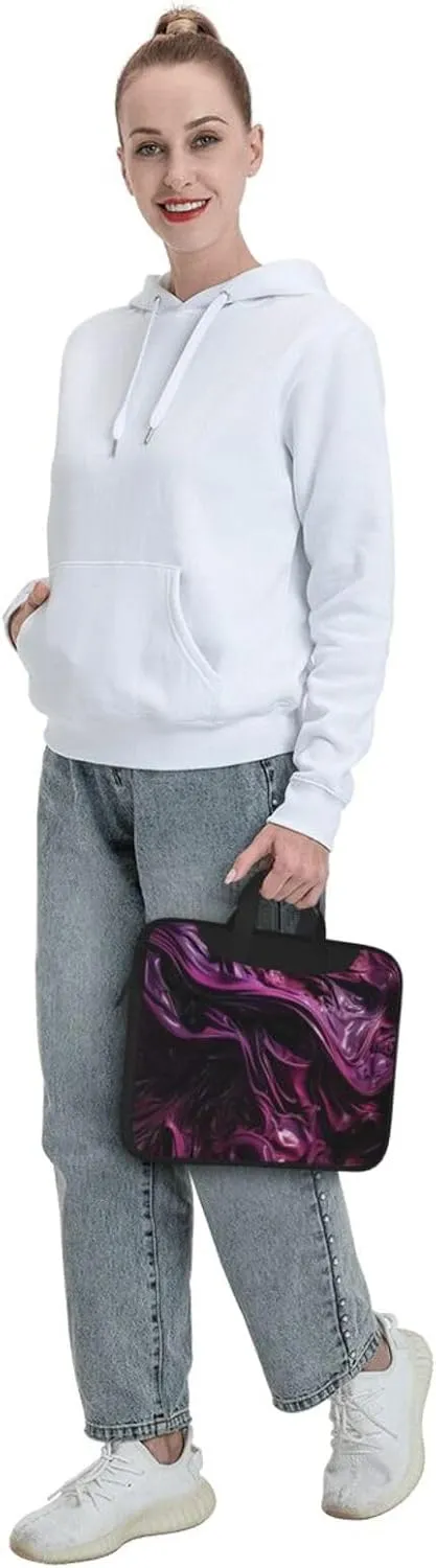 Purple Pigment Laptop Bag Laptop Messenger Shoulder Bag Travel Computer Bag for Women Men
