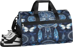 QsirBC Dream Catcher Modern Texture Gym Bag for Women Duffle Tote with Shoes Compartment Men Weekender Duffel for Travel Swimming Sports Overnight