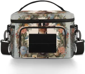 QsirBC Garland Rabbit Cute Tactical Insulated Lunch Bag for Men Women Large Leakproof Thermal Cooler with Adjustable Shoulder Strap Ideal for Work Picnic Camping Outdoor Adventures