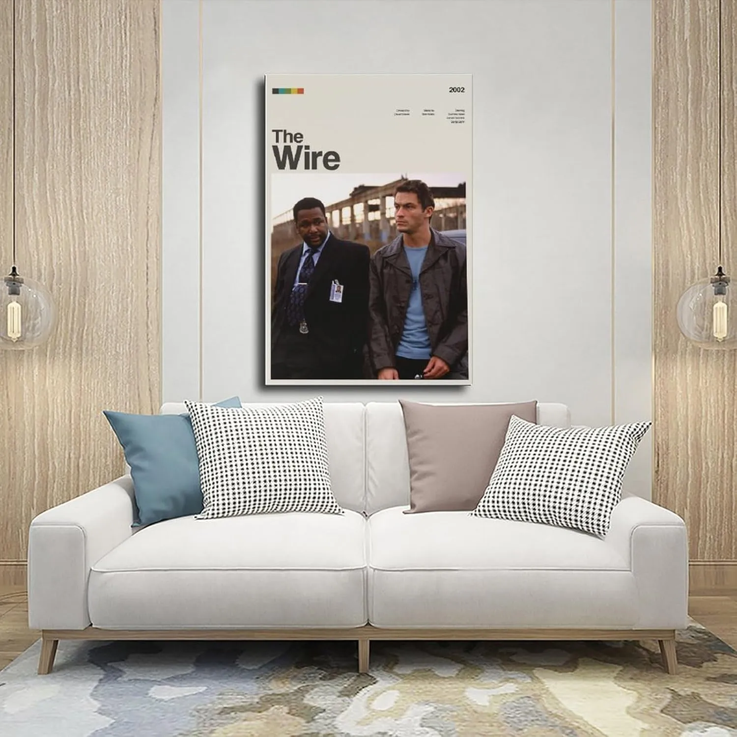 QWQYLEI The Wire Retro Classic Cover Movie Poster Canvas Poster Bedroom Decor Landscape Office Room Decor Gift Unframe: 20x30inch(50x75cm)