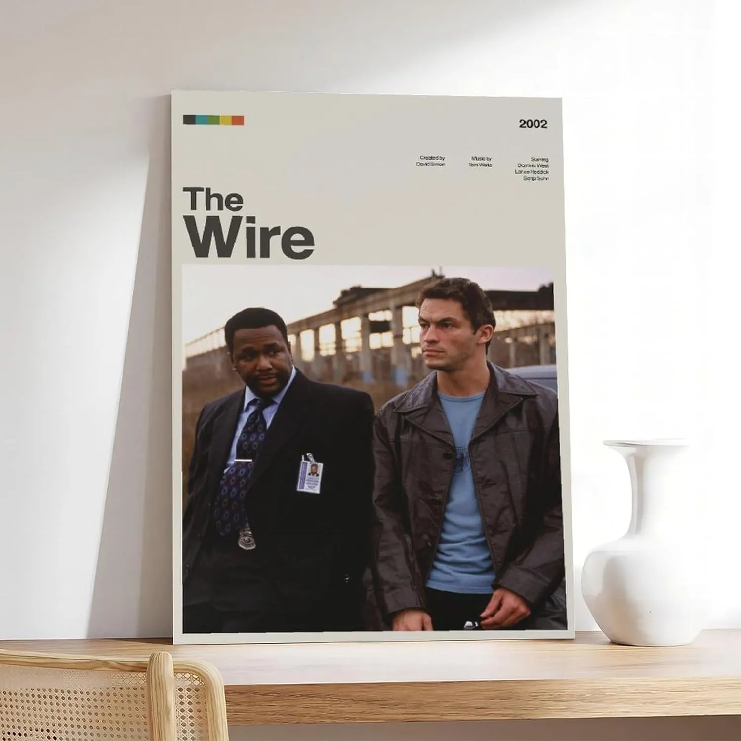 QWQYLEI The Wire Retro Classic Cover Movie Poster Canvas Poster Bedroom Decor Landscape Office Room Decor Gift Unframe: 20x30inch(50x75cm)