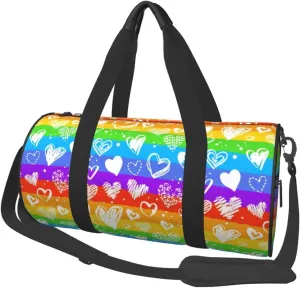 Rainbow Gay Pride Sports Gym Duffel Bag For Men Women Weekender Travel Workout Training Handbag