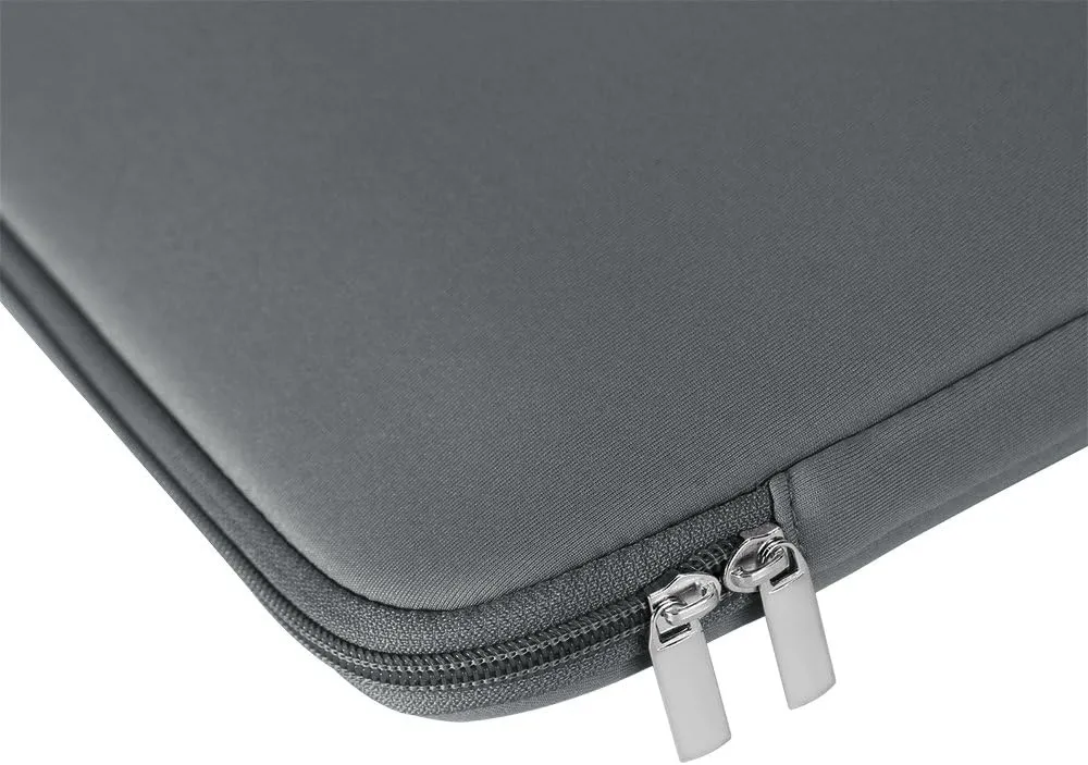 RAINYEAR 14 Inch Laptop Sleeve Case Protective Soft Padded Zipper Cover Carrying Computer Bag with Front Pocket & Accessories Pouch, Compatible with 14" Notebook Chromebook Tablet Ultrabook (Gray)
