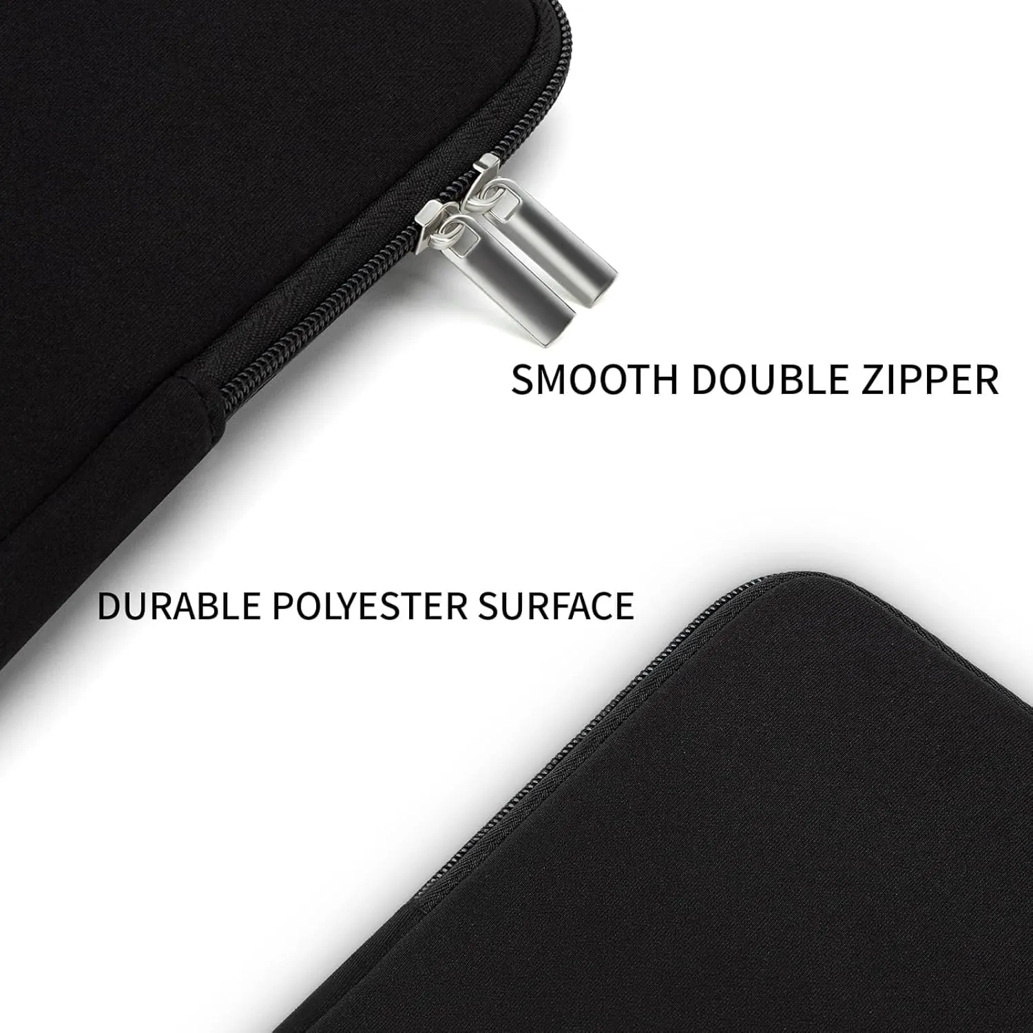 RAINYEAR 14 Inch Laptop Sleeve Protective Case Soft Lining Padded Zipper Cover Carrying Bag Compatible with 14" Notebook Computer Tablet Ultrabook Chromebook (Black, Upgraded Version)