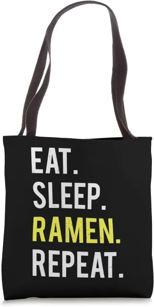 Ramen Eat Sleep Repeat Funny Asian Noodle Gift Tote Bag