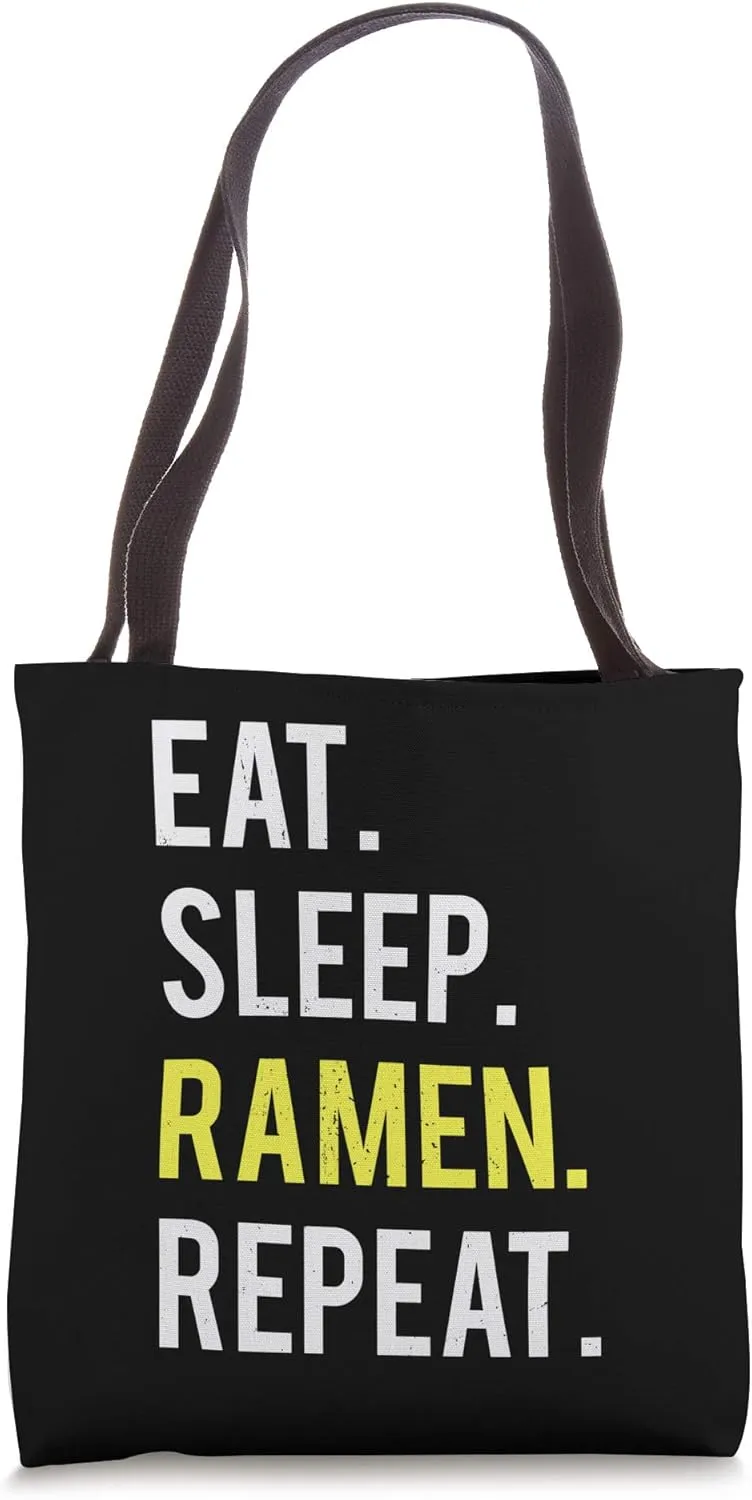 Ramen Eat Sleep Repeat Funny Asian Noodle Gift Tote Bag