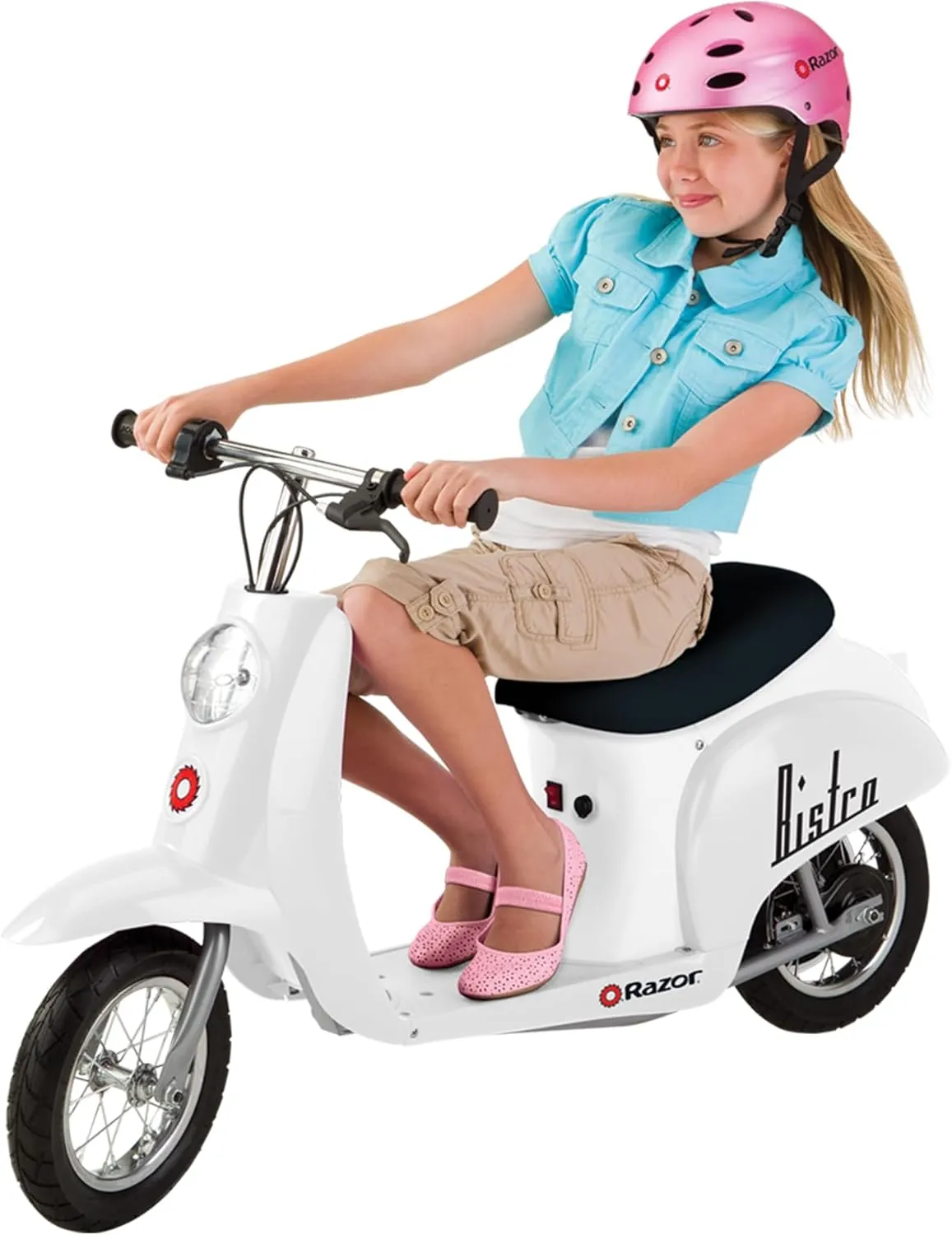 Razor Pocket Mod Miniature Euro 24V Electric Kids Ride On Retro Scooter