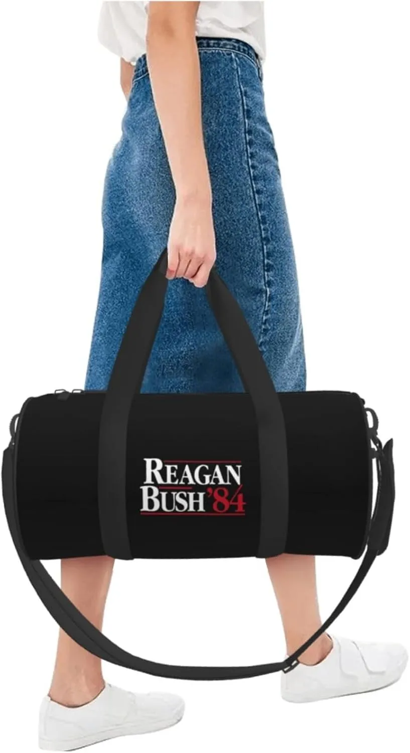 Reagan Bush 84 Travel Luggage Duffel Bag Sports Rolling Foldable Duffel Bag, Black