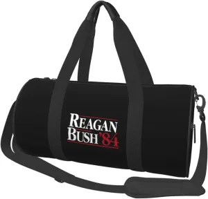 Reagan Bush 84 Travel Luggage Duffel Bag Sports Rolling Foldable Duffel Bag, Black