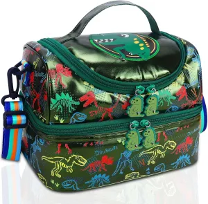 RHCPFOVR Kids Lunch Bag - Double - Decker Cooler Insulated Lunch Box for Boys Girls,Washable Lunch Bag and Reusable Toddler Lunchbox for School and Daycare