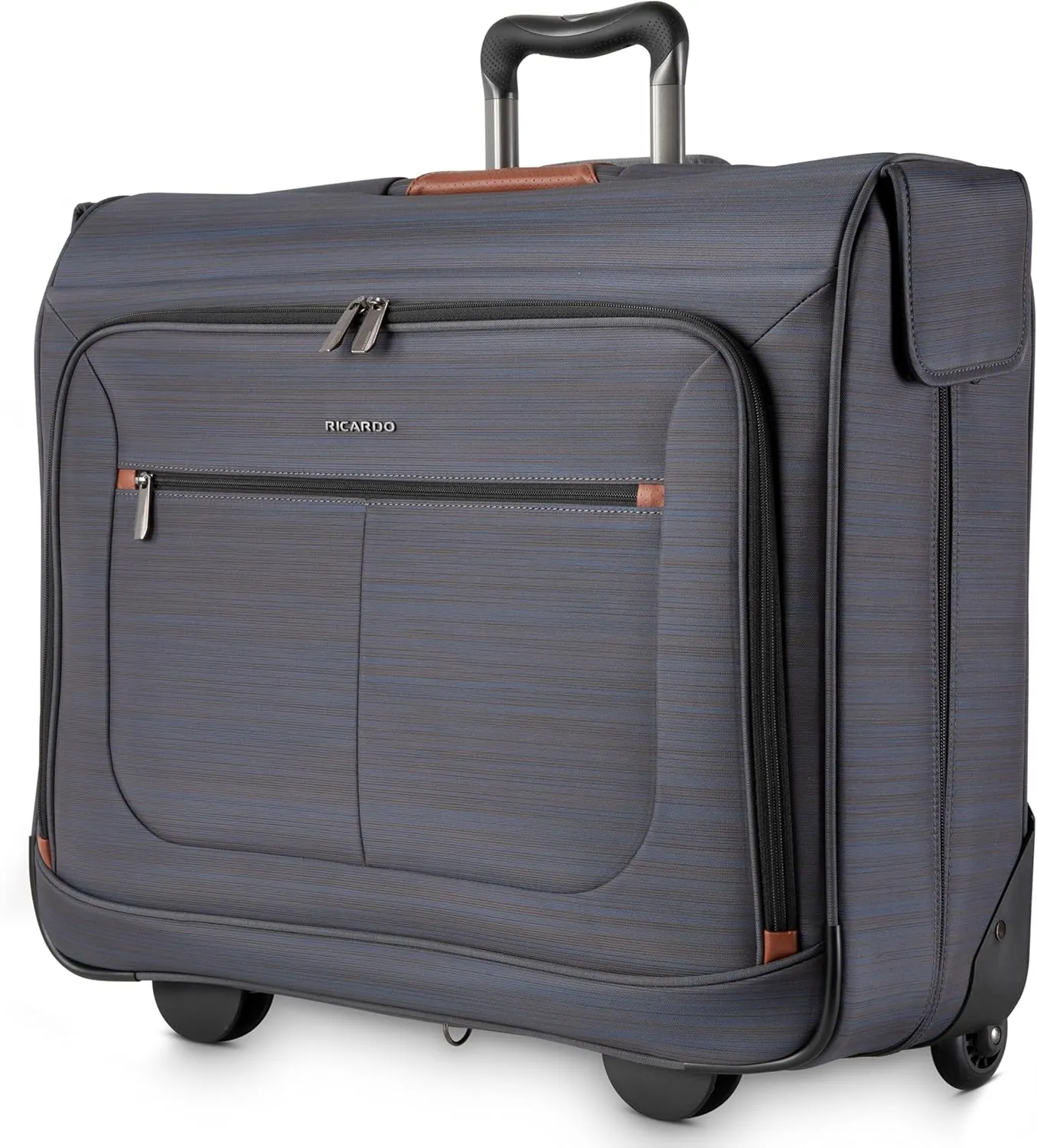Ricardo Beverly Hills Montecito 2.0 Softside Wheeled Rolling Garment Bag for Travel, Men and Women, Built-in Suit Compartment, 23-inch Wide, Grey