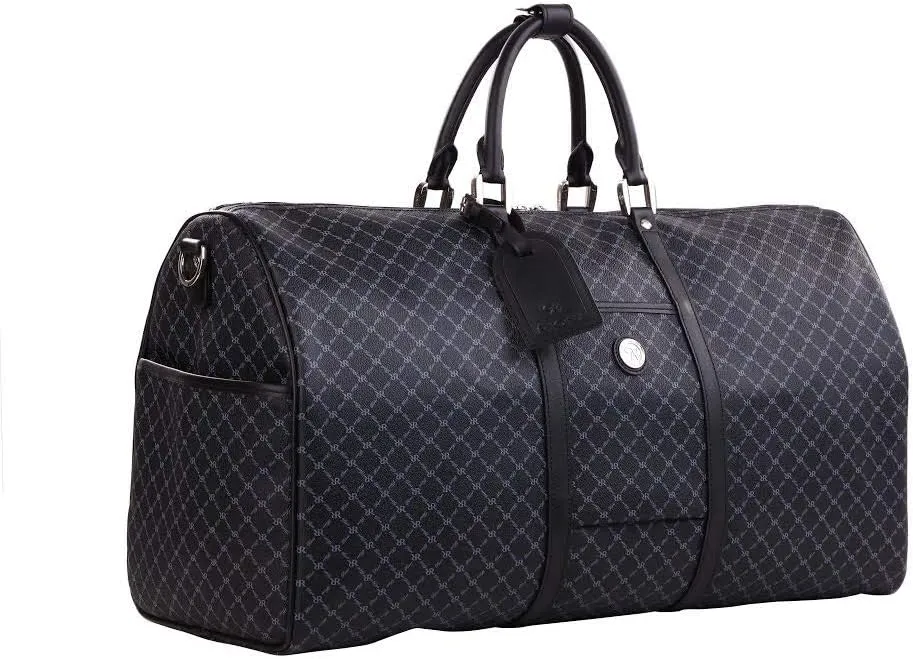 Rioni BLACK Signature Duffel Traveler Bag STB20054