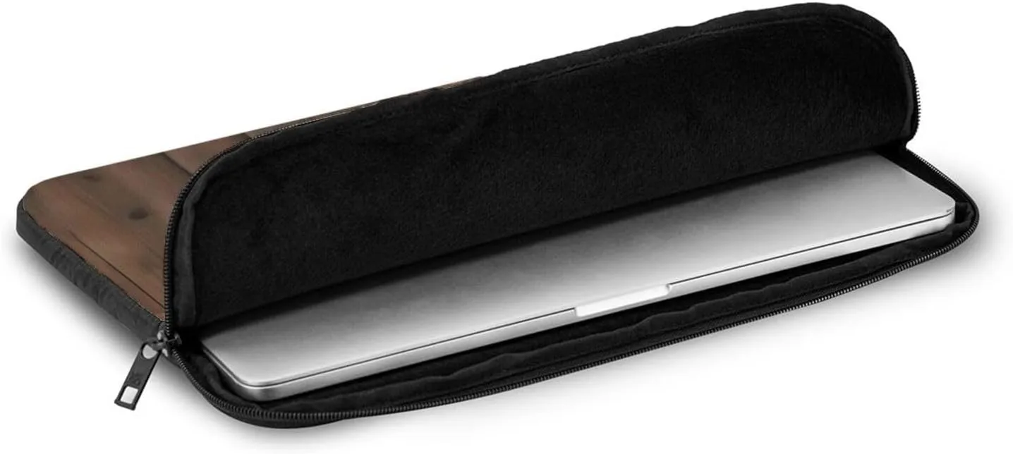 Rustic Lodge Bear Soft Interior,Stylish Protection,Laptop Bag,Available in Five Sizes,Provides Perfect Protection for Your Devices,Computer Inner Bag