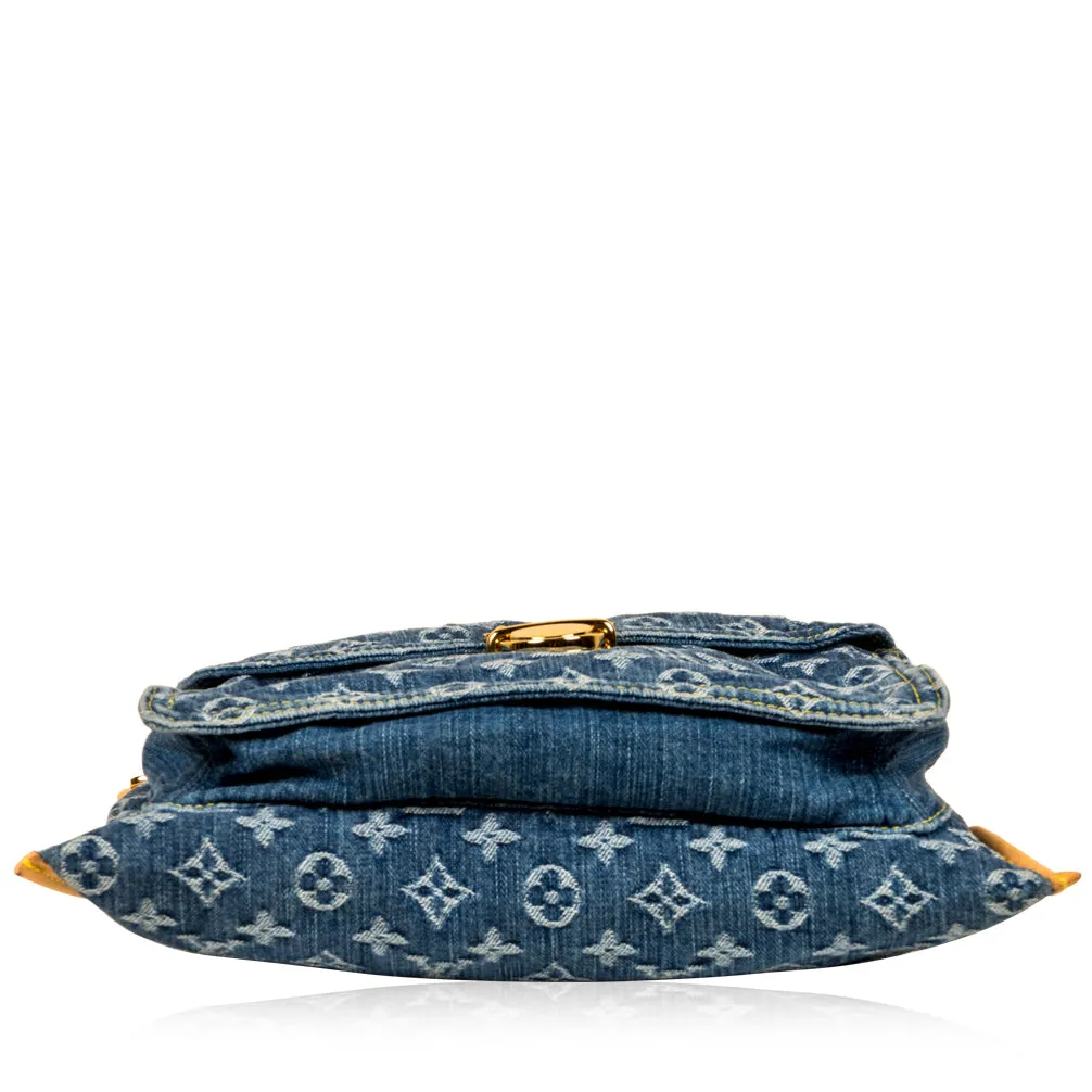 Sac Plat - Denim Monogram