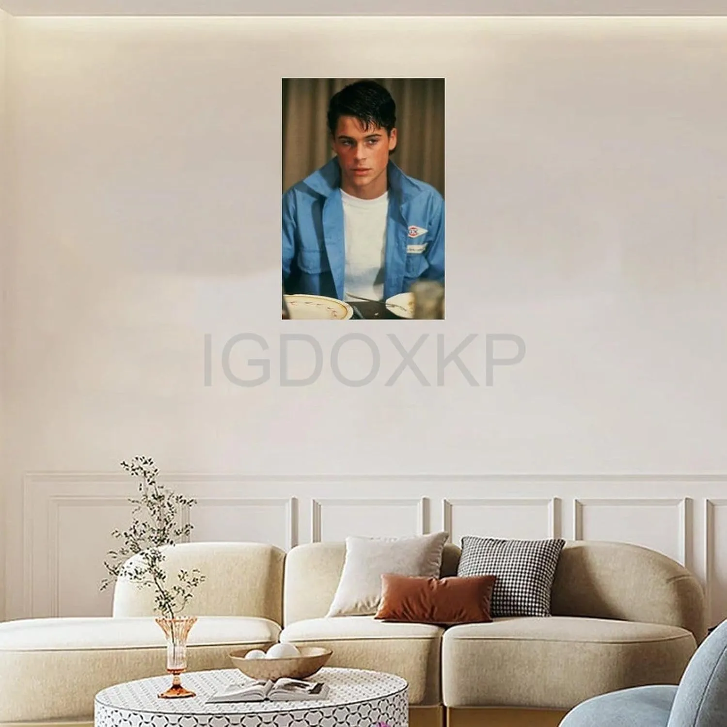 SAEYZ Rob Lowe Famous Actor Portrait Retro Black And White Aesthetic Poster (1) Canvas Poster Bedroom Decor Office Room Decor Gift Unframe-style 12x18inch(30x45cm)