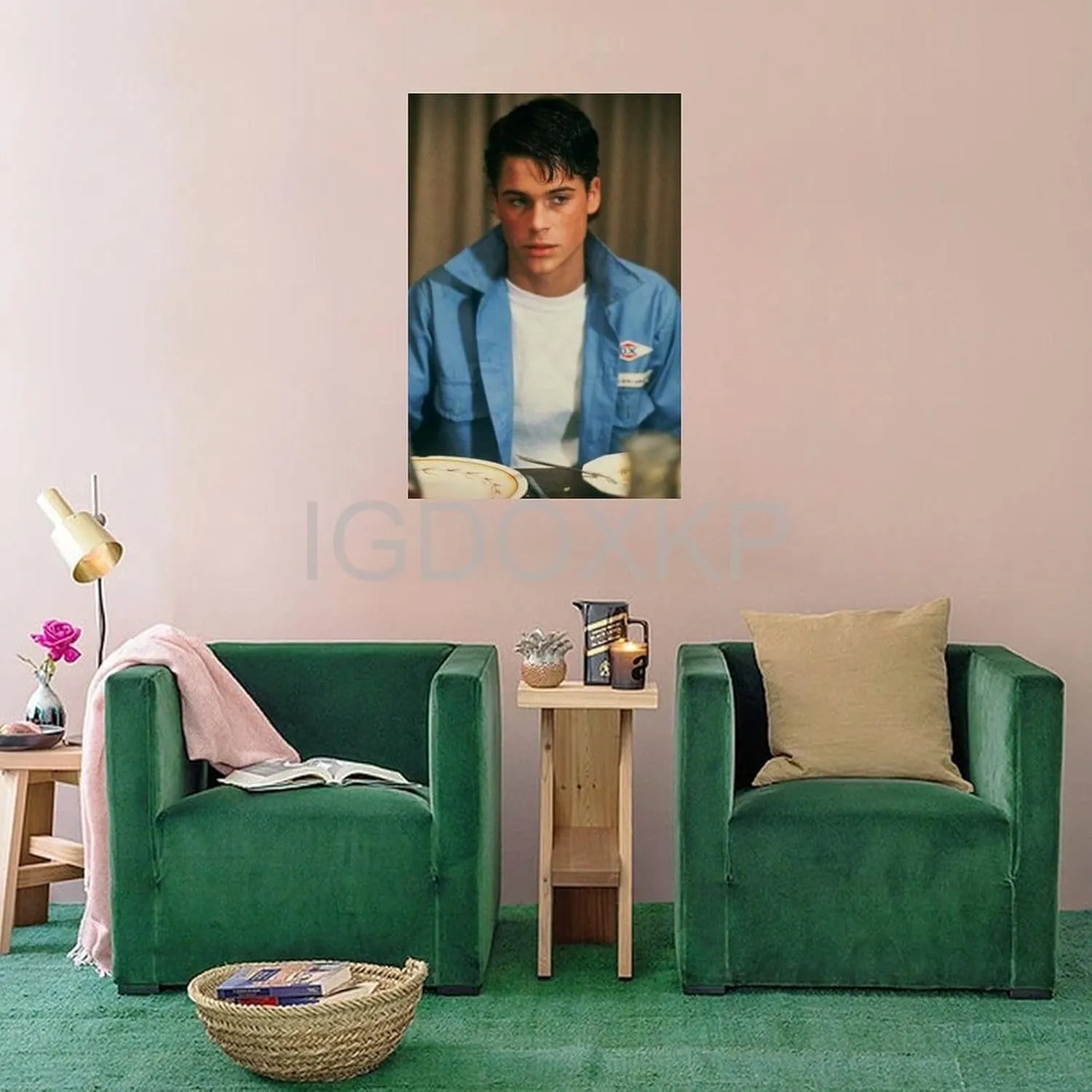 SAEYZ Rob Lowe Famous Actor Portrait Retro Black And White Aesthetic Poster (1) Canvas Poster Bedroom Decor Office Room Decor Gift Unframe-style 12x18inch(30x45cm)