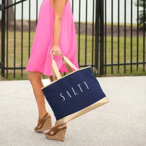 Salty Navy Cabana Tote