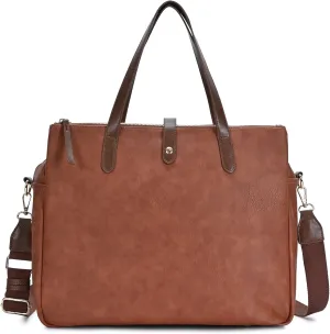Sasha   Sofi Heather Tote | Triple Compartment Tote Bag for Women | Vegan Leather bag with crossbody strap |