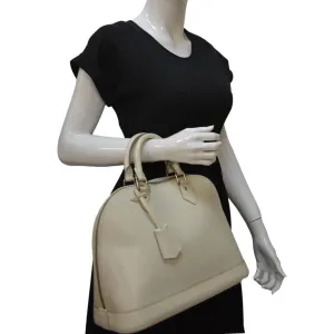 Satchel Bag Massive bargain LOUIS Leather PM Alma VUITTON Epi Ivory Monthly deal