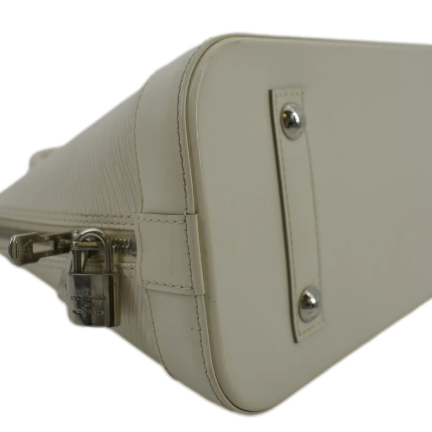 Satchel Bag Massive bargain LOUIS Leather PM Alma VUITTON Epi Ivory Monthly deal