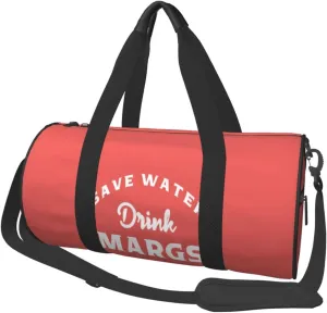 Save Water Drink Margs Duffel Bag Gym Bag Travel Sports Tote Large Foldable Beach Swim Yoga9