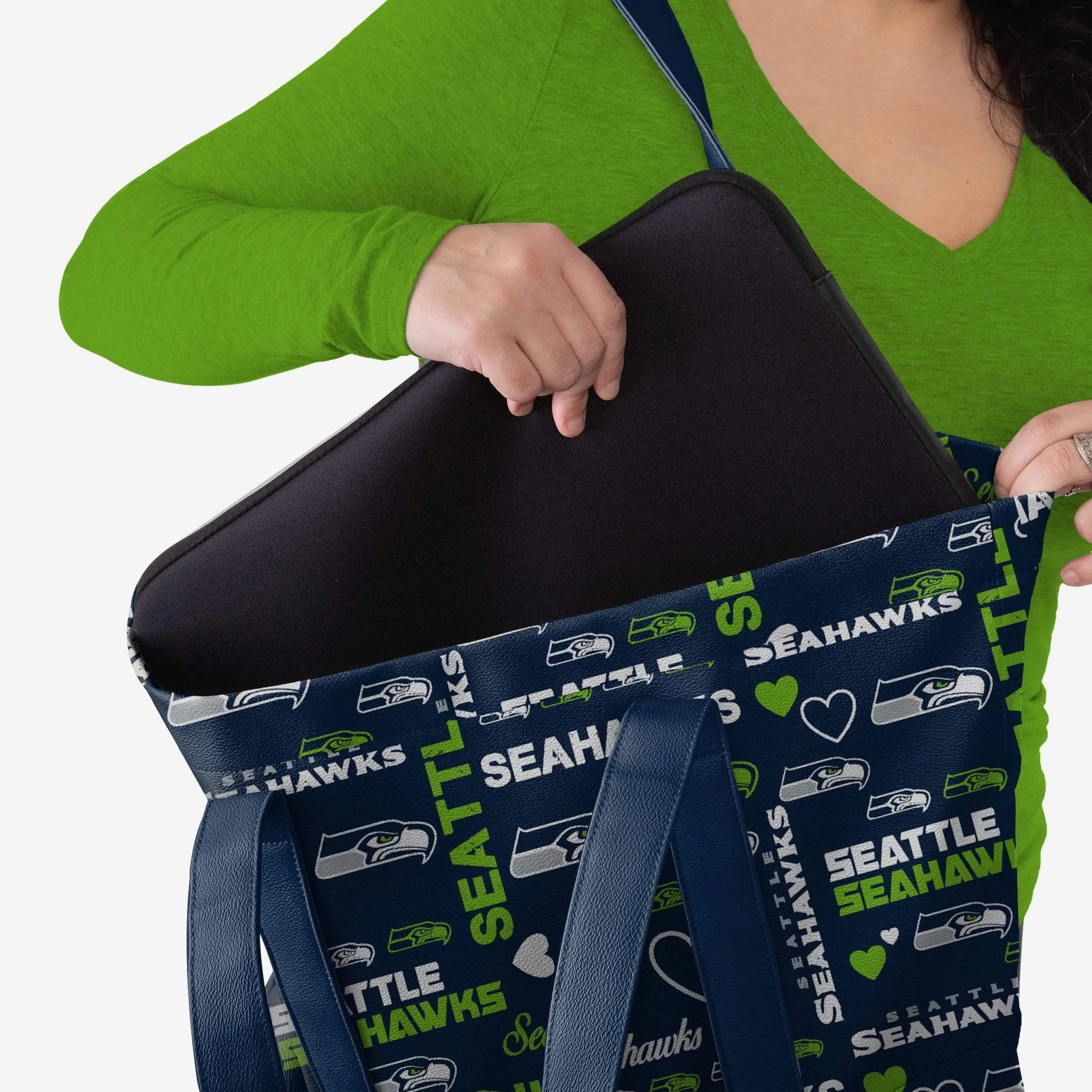 Seattle Seahawks Logo Love Tote Bag