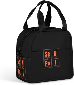 SeNPaI Periodic Table Reusable Lunch Bento Box Insulated Portable Handbags for Office Work Picnic for Men Women