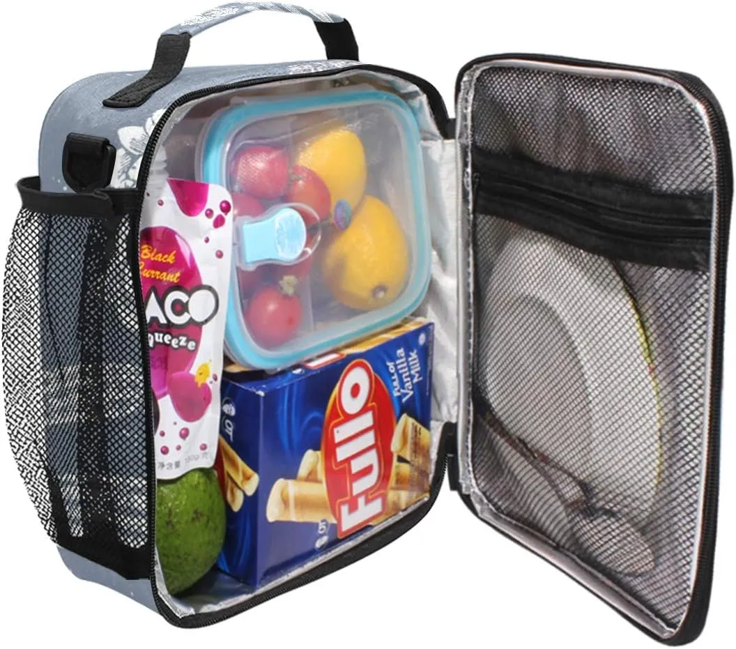 senya Insulated Lunch Box Succulent With Cactus Large Lunch Bag Warmer Cooler Meal Prep Lunch Tote with Shoulder Strap for Women Boys Girls