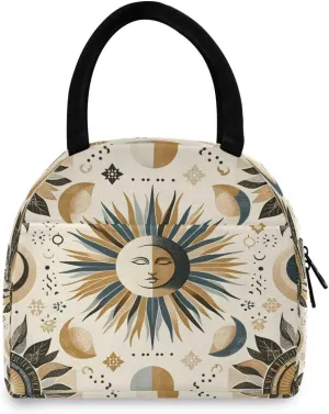 senya Lunch Bag Tote Bag Picnic Travel Cooler Lunch Holder Graffiti Sun Moon Lunch Handbags Box