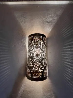 Set of Two Moroccan Wall Lights – Handmade Brass Wall Sconces, Art Décor Light Fixtures
