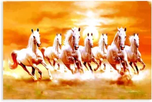 Seven Lucky Running Wild Horses Wall Art Running Horses Wall Art Animal Posters 08 Canvas Poster Wall Art Decor Print Picture Paintings for Living Room Bedroom Decoration Unframe-style 12x18inch(30