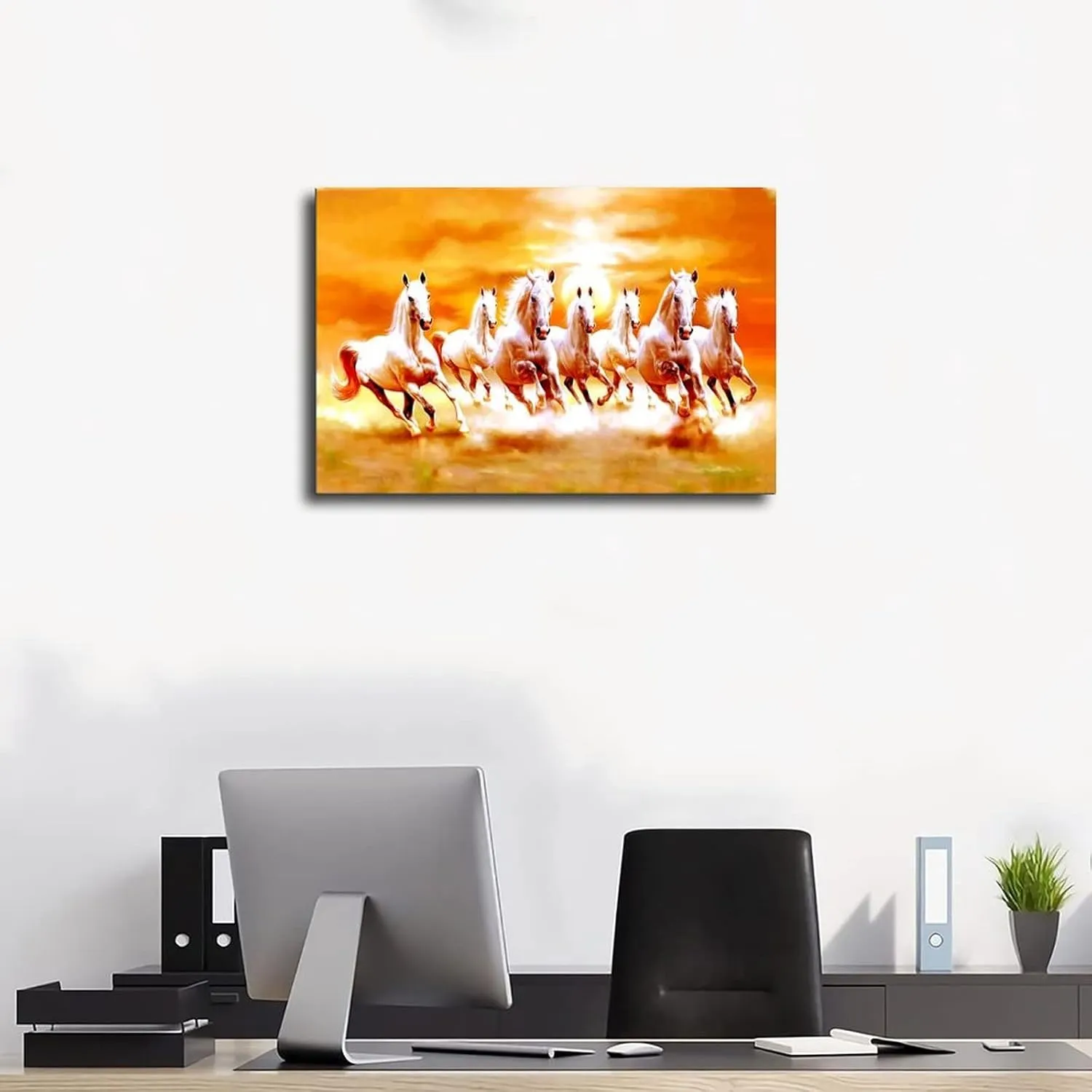 Seven Lucky Running Wild Horses Wall Art Running Horses Wall Art Animal Posters 08 Canvas Poster Wall Art Decor Print Picture Paintings for Living Room Bedroom Decoration Unframe-style 12x18inch(30
