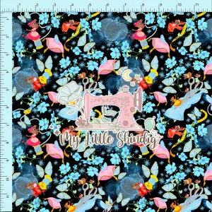 Sewing Mice Black (pre-order) - Fabric Club Month 26