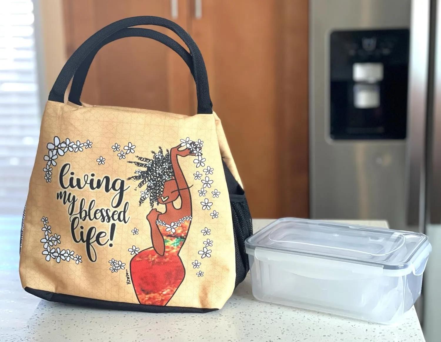 Shades of Color African American Lunch Bag, Reusable, Insulated, with Shoulder Strap, for Hiking, Picnic, Beach, Office—Perfect Gift for Black Women