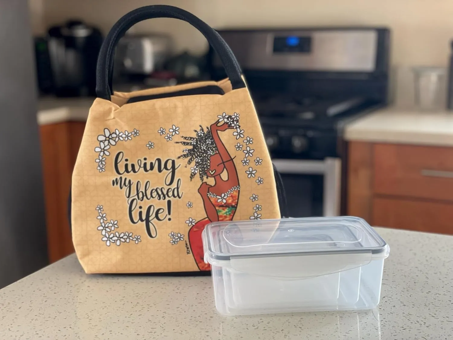 Shades of Color African American Lunch Bag, Reusable, Insulated, with Shoulder Strap, for Hiking, Picnic, Beach, Office—Perfect Gift for Black Women